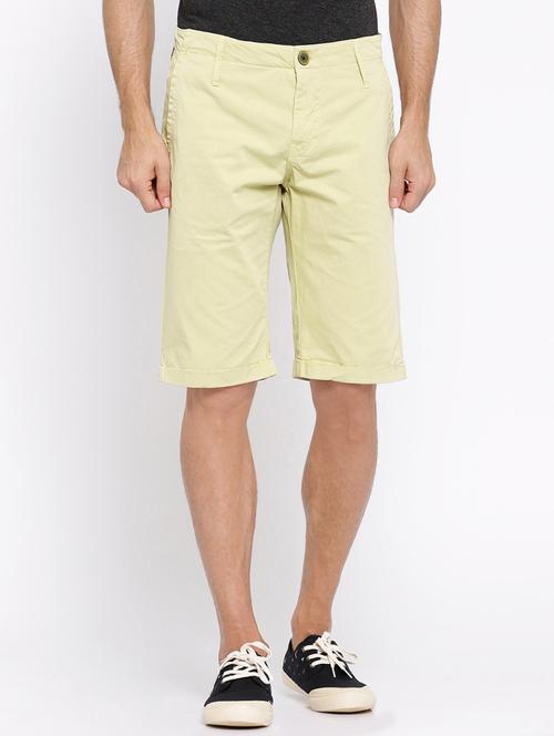 yellow solid bermuda shorts - 16387308 - Very Small Image - 1