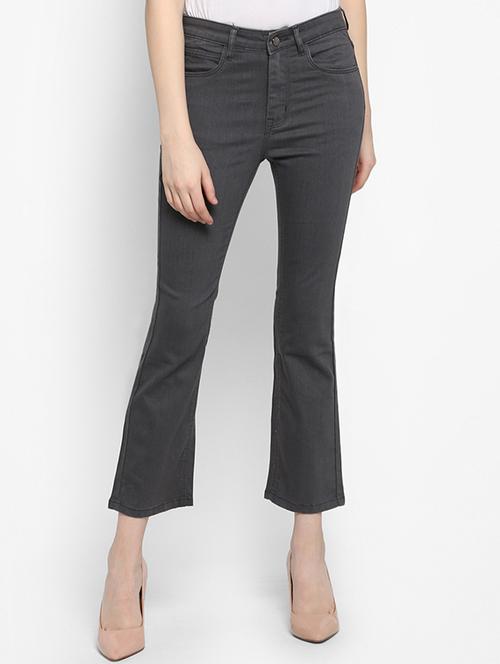 high rise solid boot cut jeans - 16387341 - Very Small Image - 1
