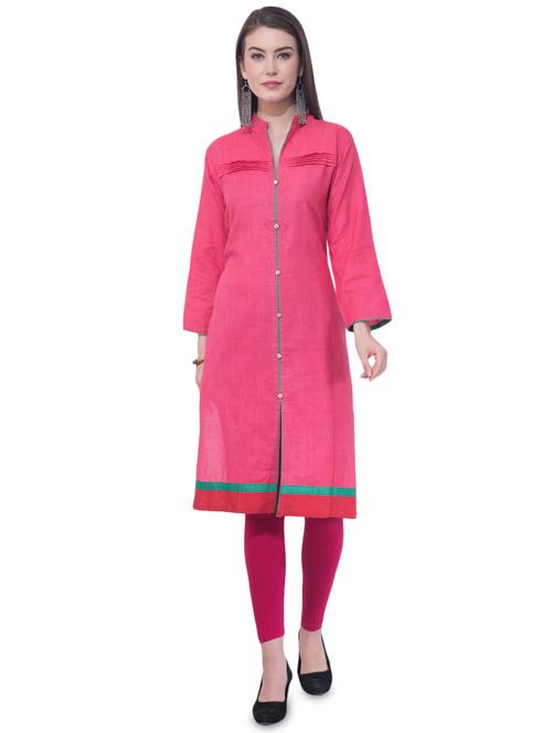 pintucks straight kurta - 16388256 - Very Small Image - 1