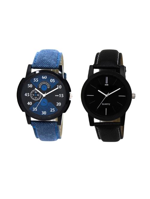 emi set of 2 round dial leather wrist watch (emi-m-c-1055) - 16389516 - Very Small Image - 1