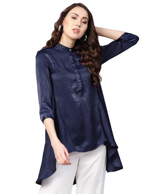 button detail high low tunic - 16389708 - Very Small Image - 1