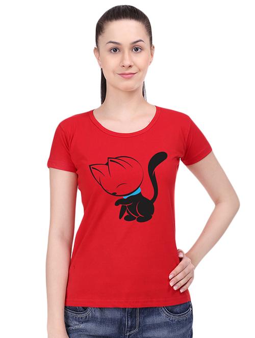 quirky print round neck tee - 16390840 - Very Small Image - 1