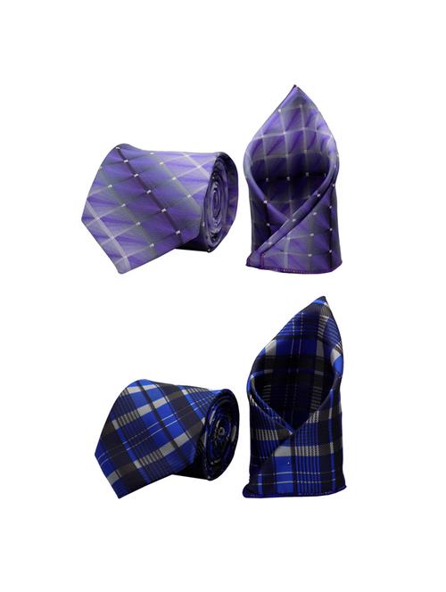 pair of 2 pocket square and tie combos - 16391826 - Very Small Image - 1