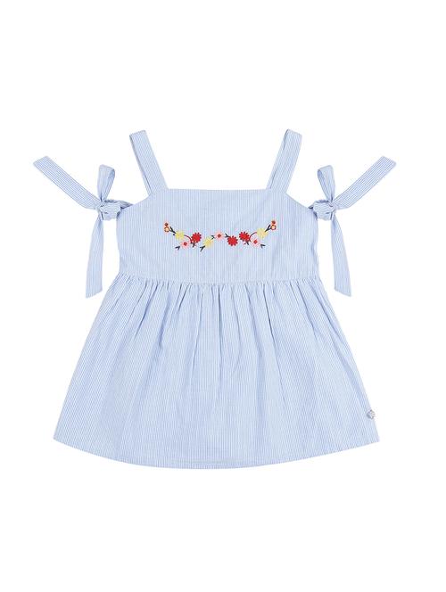 floral embroidery detail striped top - 16391902 - Very Small Image - 1