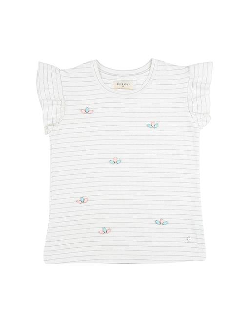 ruffle sleeve striped top - 16391913 - Very Small Image - 1