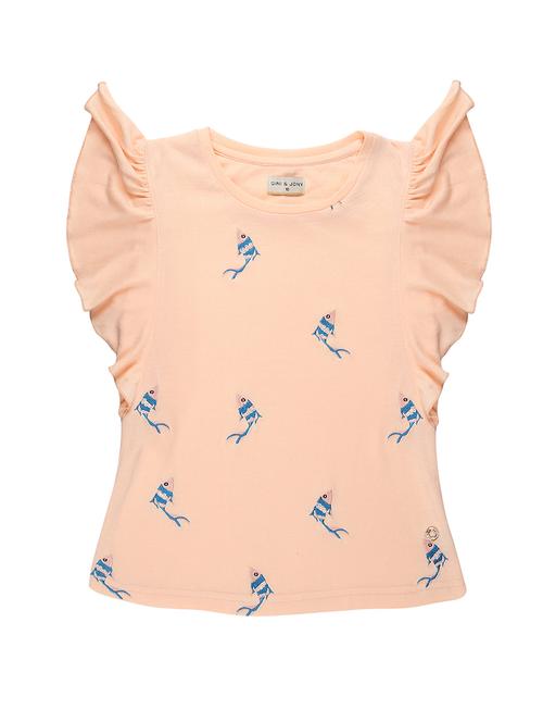 quirky appliqued ruffle sleeve top - 16391932 - Very Small Image - 1