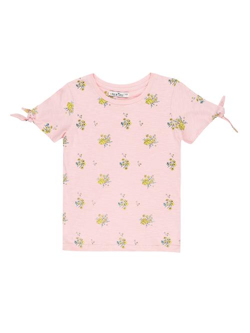 tie knot sleeve floral top - 16391957 - Very Small Image - 1