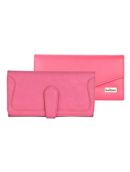 pink leatherette (pu) regular clutch combo - 16392297 - Very Small Image - 1