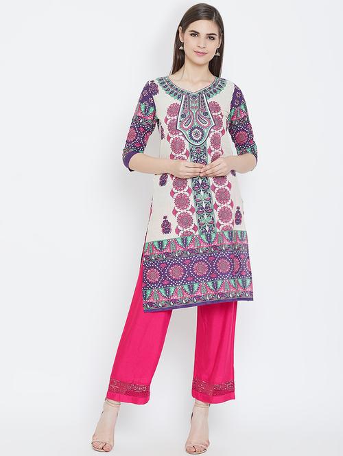 floral straight kurta - 16392531 - Very Small Image - 1