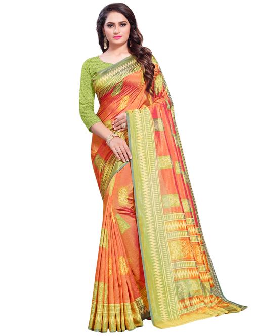 paisley printed saree with blouse - 16394365 - Very Small Image - 1