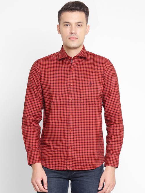 red checkered casual shirt - 16394972 - Very Small Image - 1