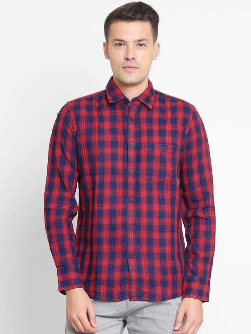 red checkered casual shirt - 16394985 - Very Small Image - 1