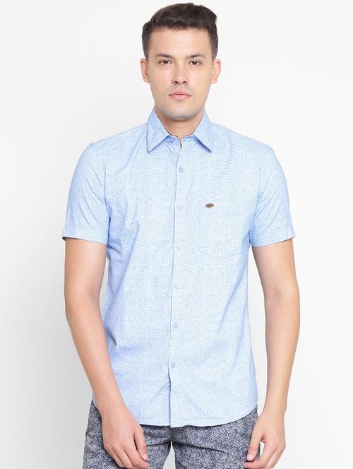 light blue printed casual shirt - 16395005 - Very Small Image - 1