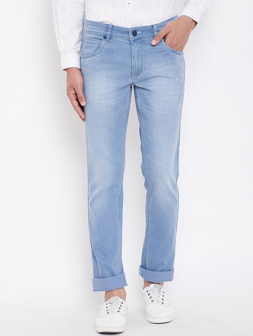 light blue washed denim jeans - 16396818 - Very Small Image - 1