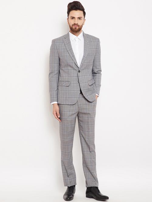 light grey checkered single breasted suit - 16396917 - Very Small Image - 1