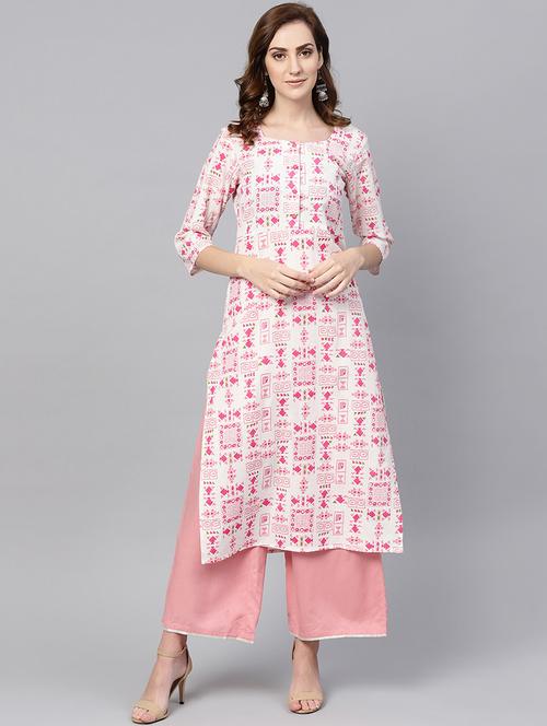 printed straight kurta - 16399471 - Very Small Image - 1