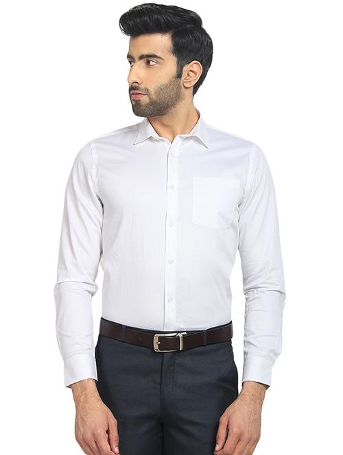 white cotton formal shirt - 16399670 - Very Small Image - 1
