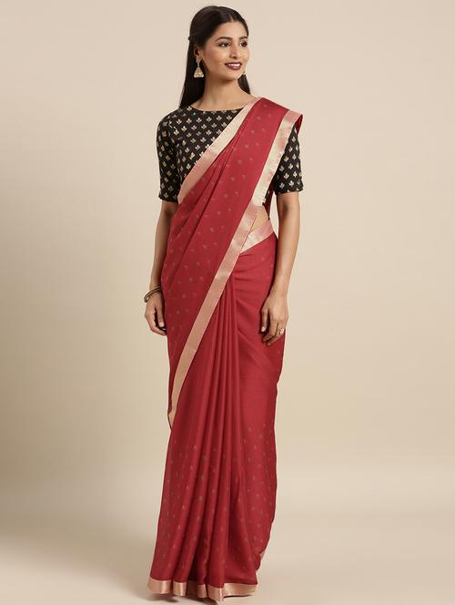 floral printed saree with blouse - 16400067 - Very Small Image - 1