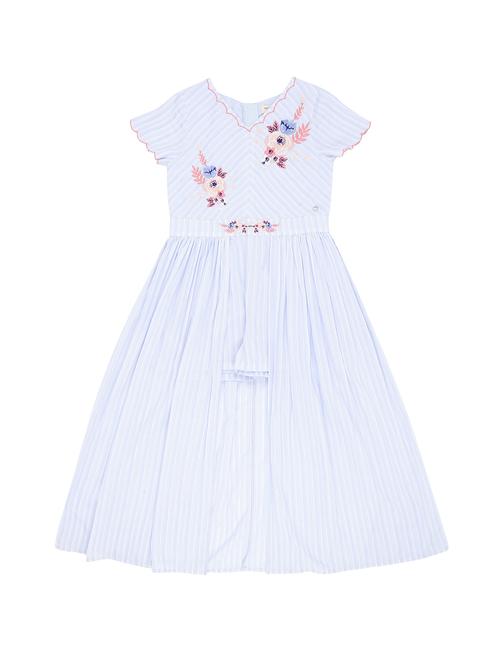 v-neck floral embroidered dress - 16400341 - Very Small Image - 1