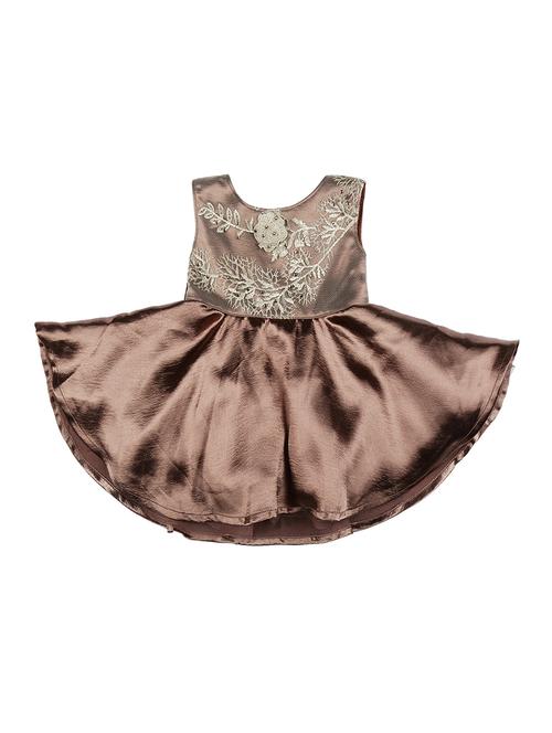 tie knot back floral embroidered frock - 16400389 - Very Small Image - 1
