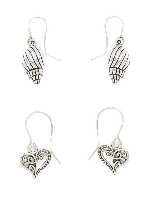 silver drop earring - 16400502 - Very Small Image - 1