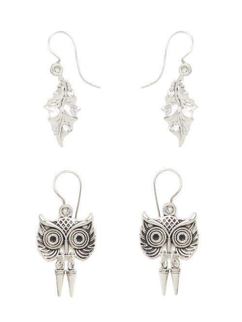 silver drop earring - 16400503 - Very Small Image - 1