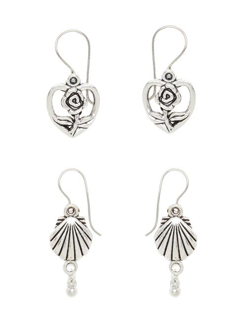silver drop earring - 16400506 - Very Small Image - 1