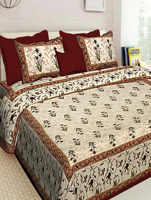 cotton bedsheet with 2 pillow covers - 16401219 - Very Small Image - 1