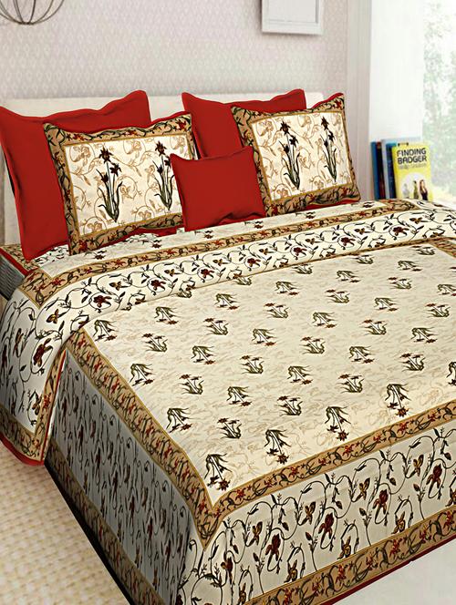cotton bedsheet with 2 pillow covers - 16401221 - Very Small Image - 1