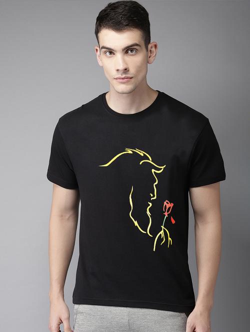 black chest print tshirt - 16401369 - Very Small Image - 1