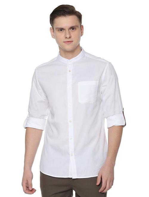 white self design casual shirt - 16402527 - Very Small Image - 1