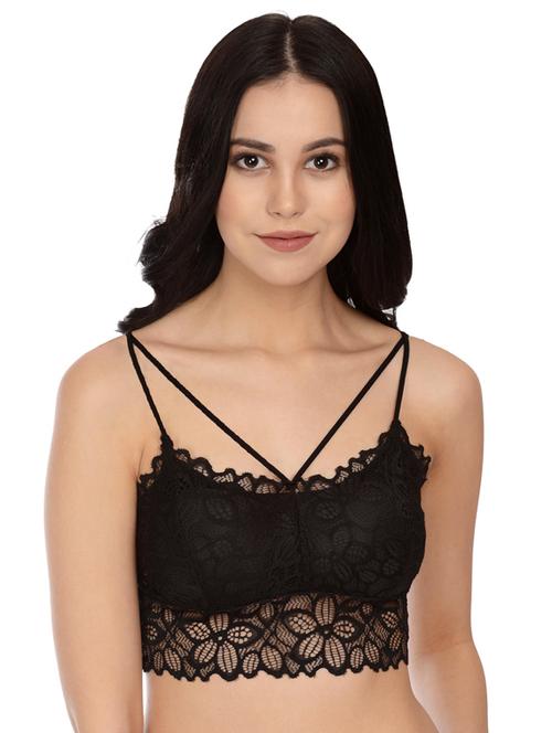 floral laced lightly padded bralette - 16403274 - Very Small Image - 1