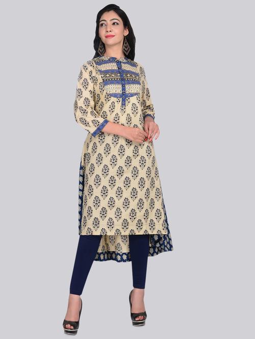 floral high low kurta - 16403702 - Very Small Image - 1