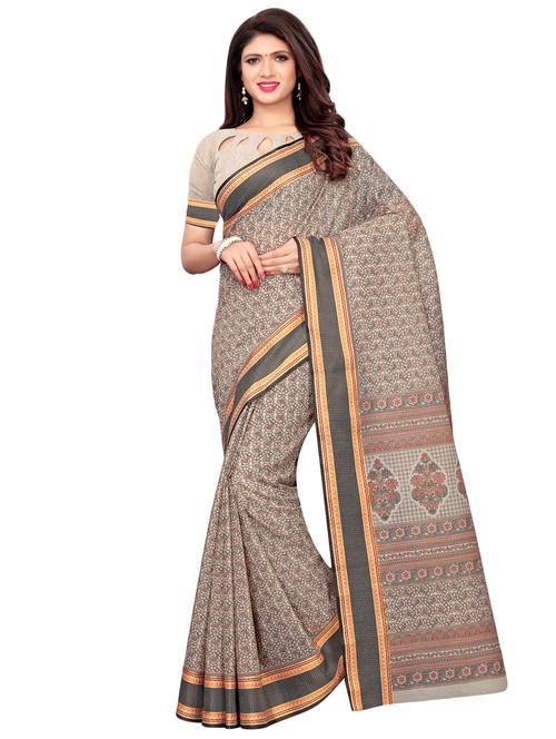 paisley printed saree with blouse - 16405477 - Very Small Image - 1