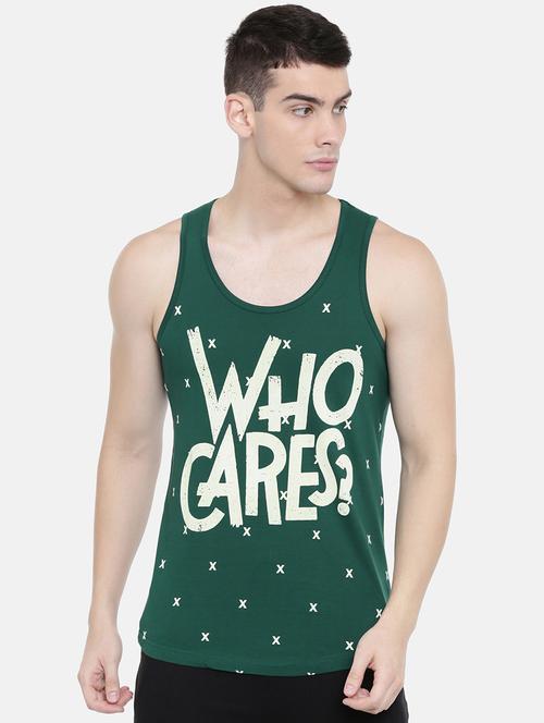 green front print vest - 16405528 - Very Small Image - 1
