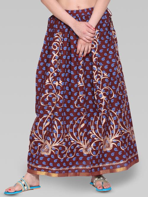 printed flared skirt - 16405604 - Very Small Image - 1