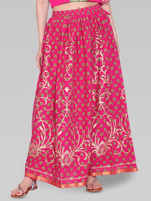 printed flared skirt - 16405605 - Very Small Image - 1