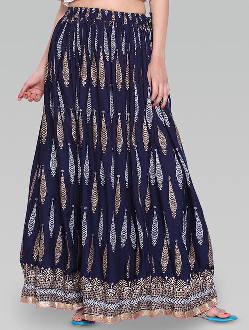 printed flared skirt - 16405620 - Very Small Image - 1