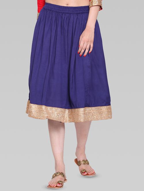 solid flared skirt - 16405626 - Very Small Image - 1
