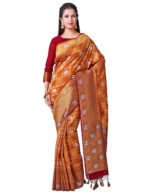 conversational patola saree - 16406370 - Very Small Image - 1