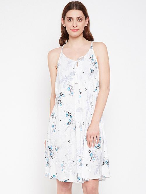 halter neck floral tent dress - 16406918 - Very Small Image - 1