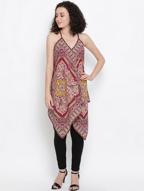 halter neck over lap asymmetric tunic - 16407022 - Very Small Image - 1