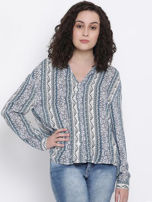 long sleeved printed shirt - 16407041 - Very Small Image - 1