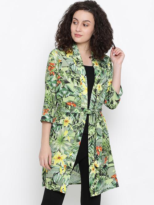 tie knot tropical printed shrug - 16407056 - Very Small Image - 1