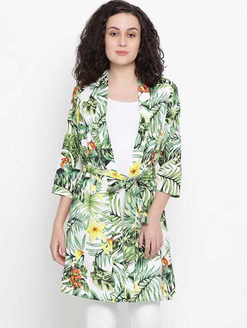 tie knot tropical printed shrug - 16407058 - Very Small Image - 1