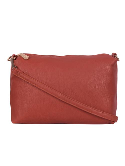 tan leatherette (pu) sling bag - 16407783 - Very Small Image - 1
