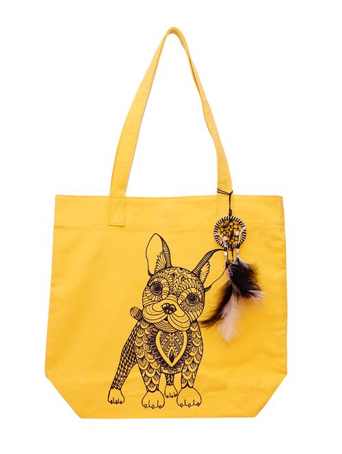 yellow canvas shopping bag - 16409695 - Very Small Image - 1