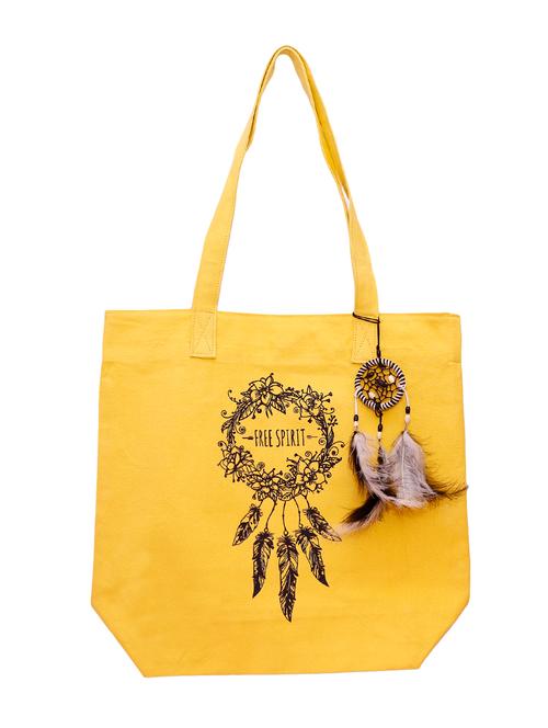 yellow canvas shopping bag - 16409704 - Very Small Image - 1