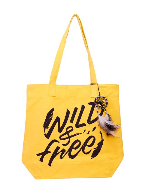 yellow canvas shopping bag - 16409758 - Very Small Image - 1