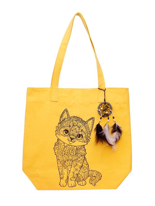 yellow canvas shopping bag - 16409767 - Very Small Image - 1